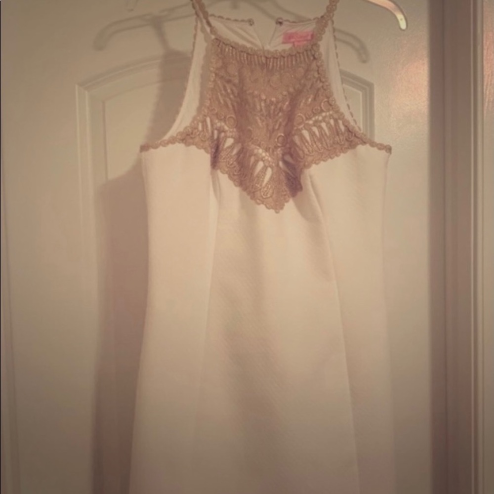 White and Gold Lilly Pulitzer dress